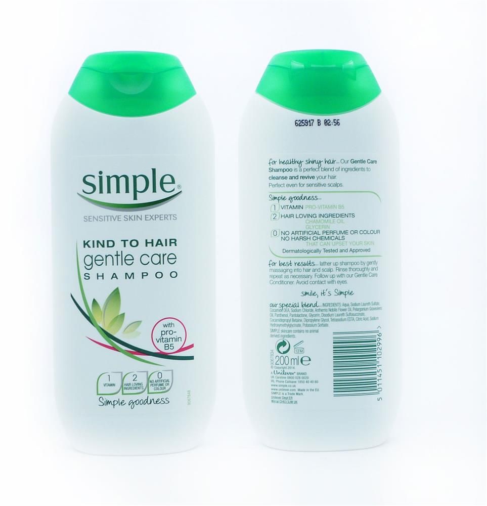 SIMPLE HAIR SHAMPOO GENTLE CARE - 200ML