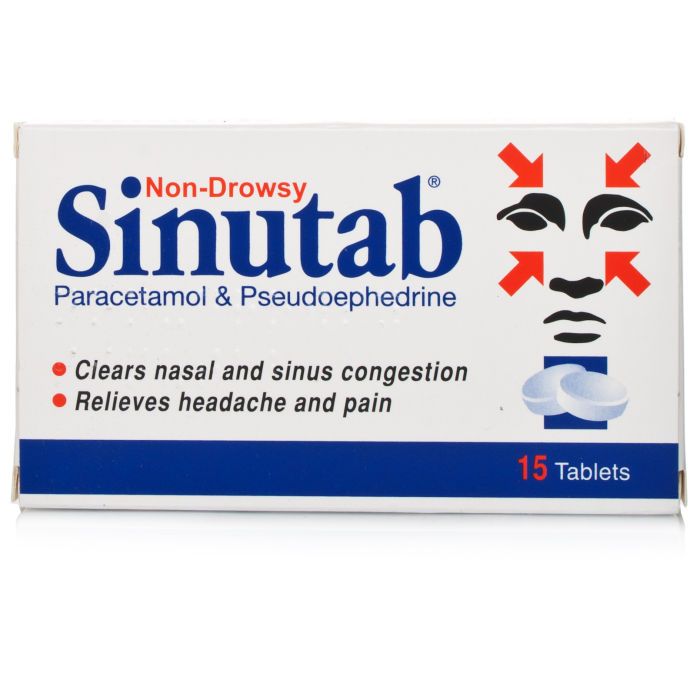 SINUTAB TABLETS - 15 TABS