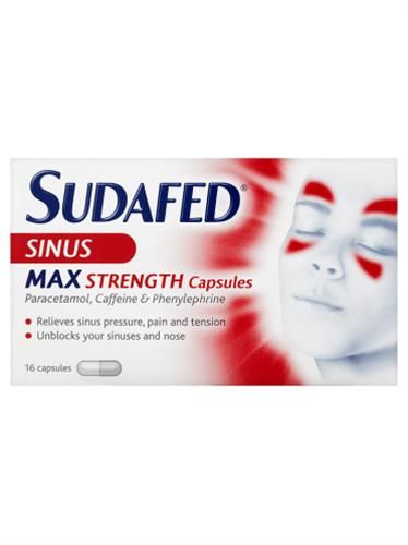 SUDAFED SINUS MAX STRENGTH CAPSULES 16 - 16 CAPS