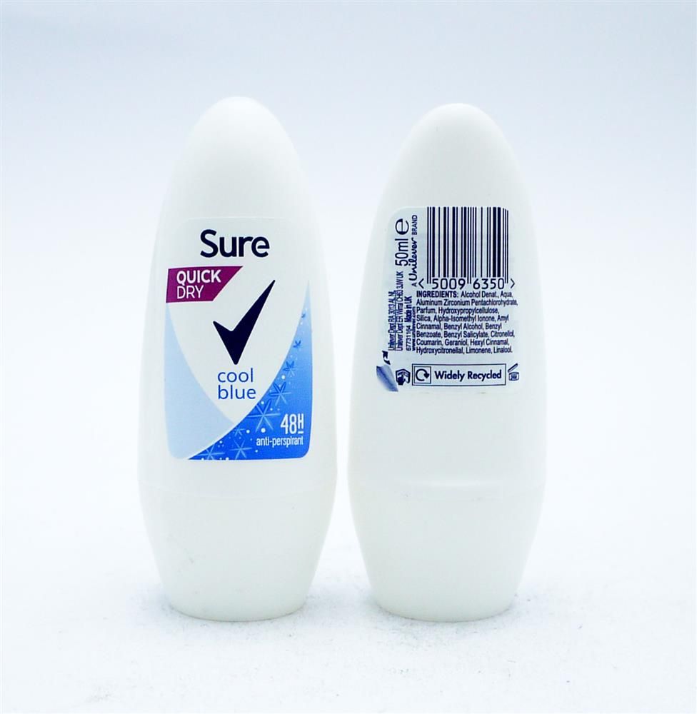 SURE ROLL ON DEODORANT WOMEN COOL BLUE - 50 ML
