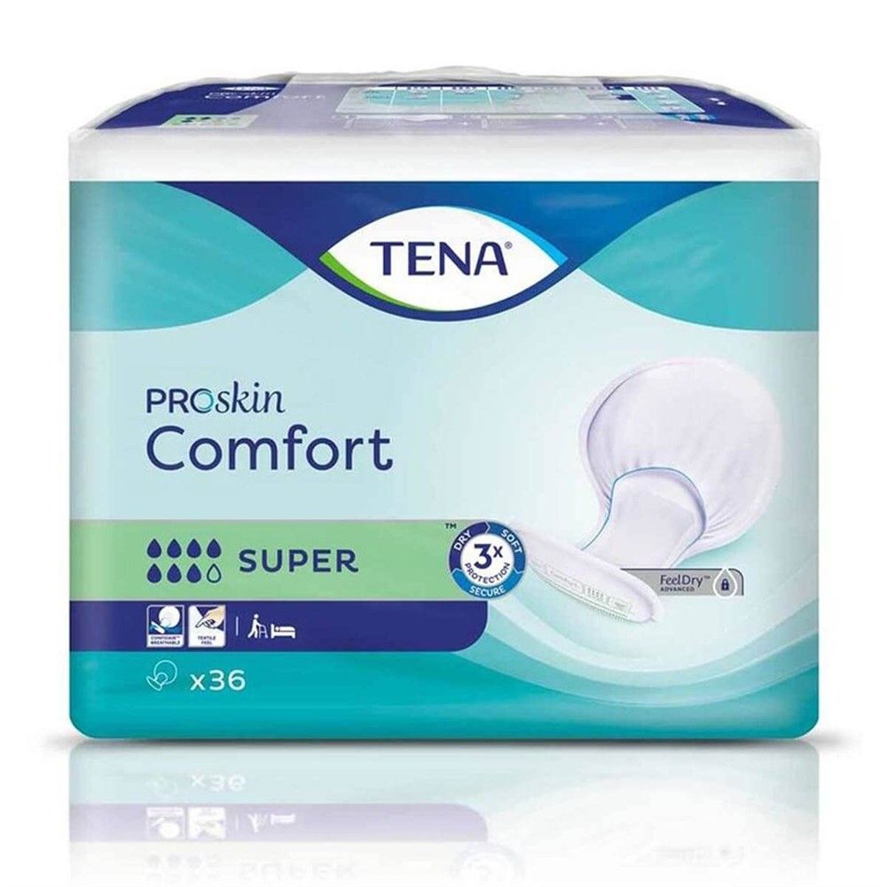 TENA COMFORT SUPER ABSORBENT PADS - 36