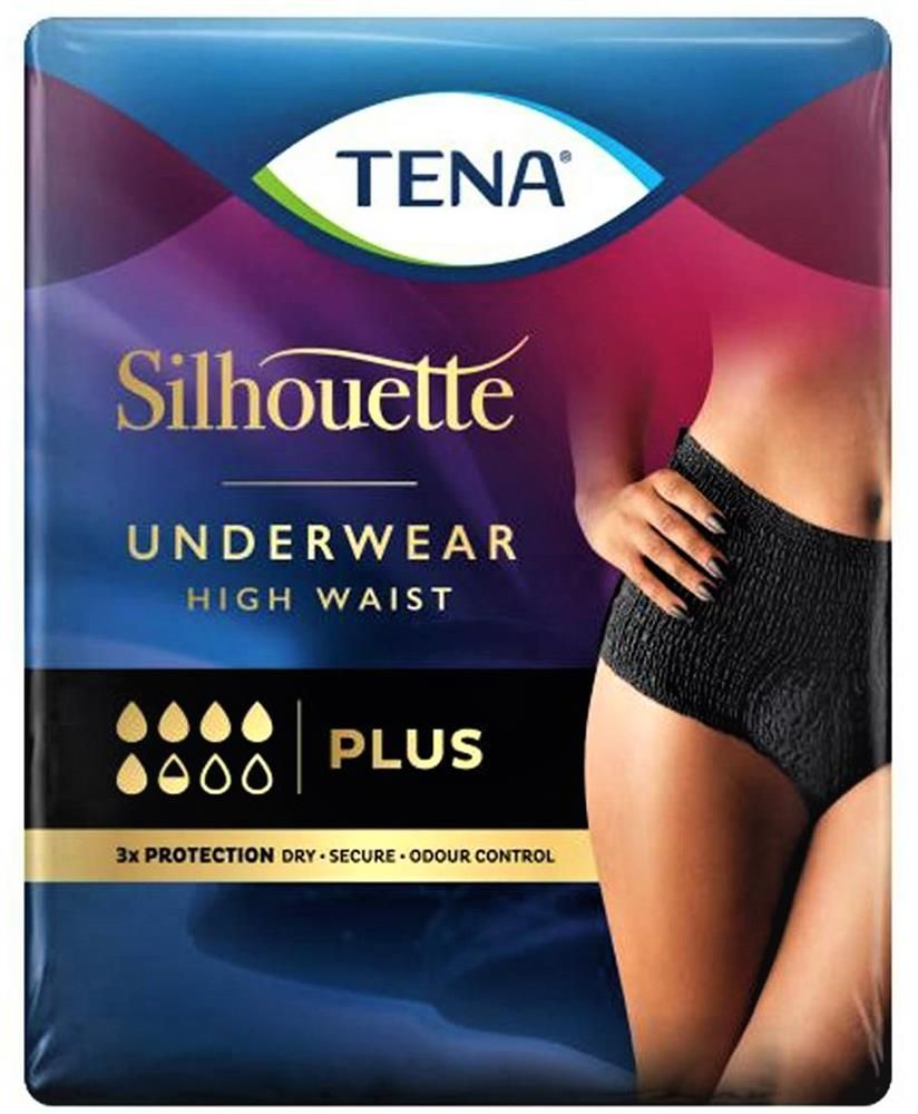 TENA LARGE PLUS SILHOUETTE 8 PANTS NOIR- BLACK - 1