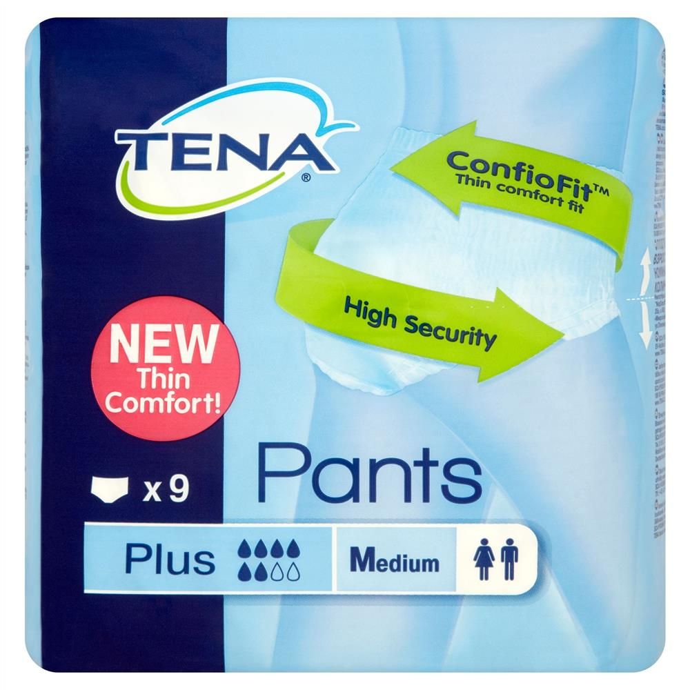 TENA UNISEX PANTS PLUS MEDIUM (9 PANTS) - 9 PANTS