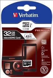 VERBATIM 32GB MICRO SDHC SD MEMORY CARD UHS-I CLASS 10 45MB/S - 32GB - 1
