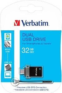 VERBATIM DUAL OTG/USB2.0 DRIVE 16GB - USB FLASH DRIVES - 1