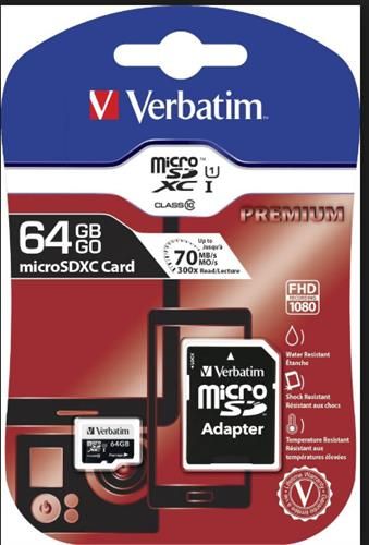 VERBATIM MICRO SDXC 64GB CARD - 1
