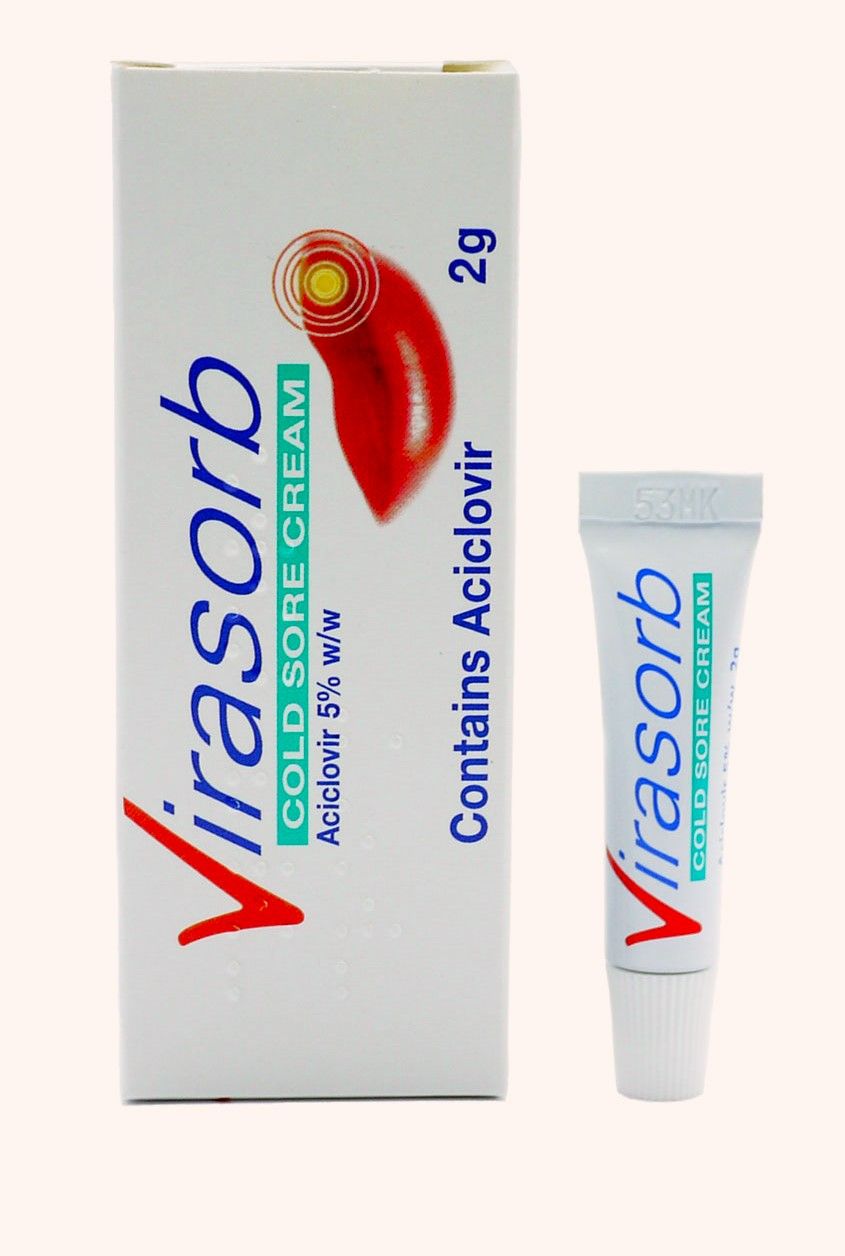 VIRASORB CREAM TUBE COLD SORE TREATMENT - TUBE -ACICLOVIR - 2G