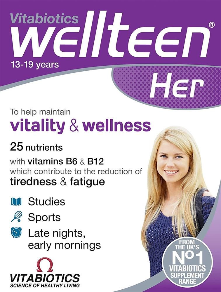 VITABIOTIES WELLTEEN HER VITALITY & WELLNESS TABLETS 30
TIERDNESS & FATIGUE - 1