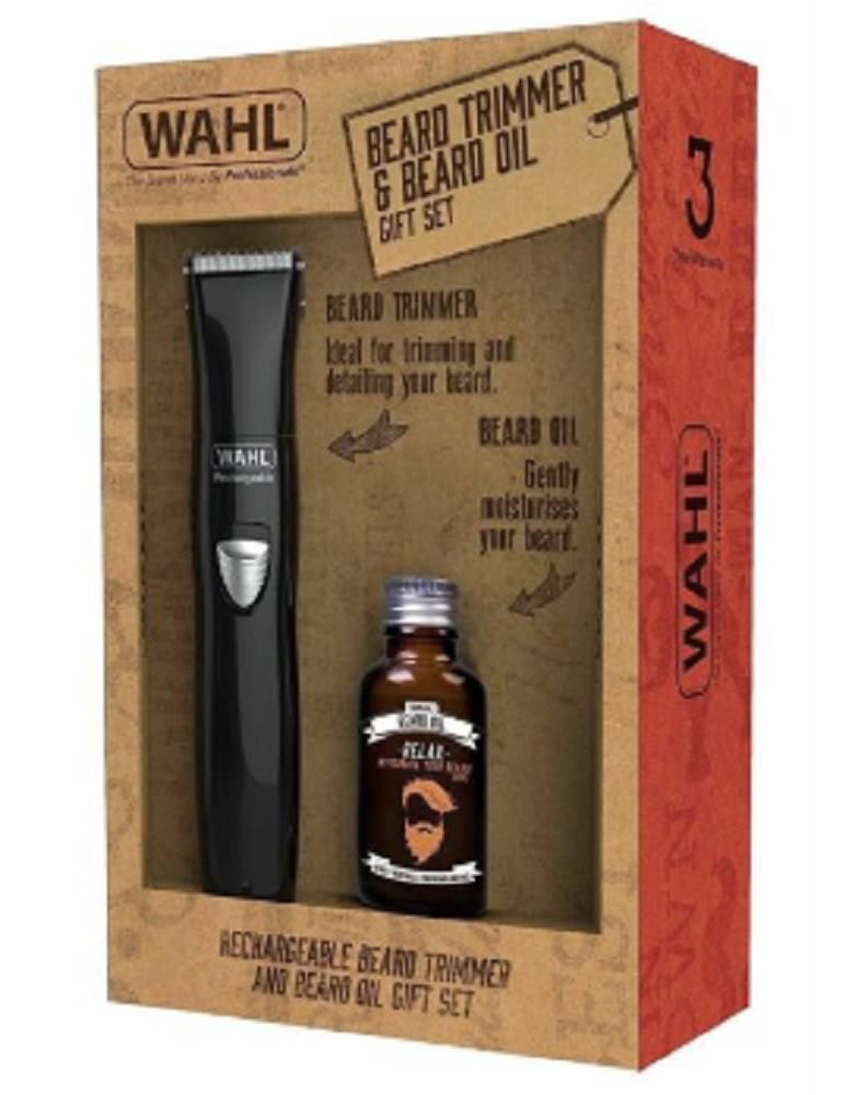 WAHL BEARD TRIMMER & BEARD OIL SET - 1
