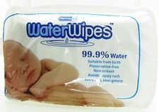 WATER WIPES - 99.9% WATER SUITABLE FOR BABY FROM BIRTH - 60 WIPES - 60 WIPES