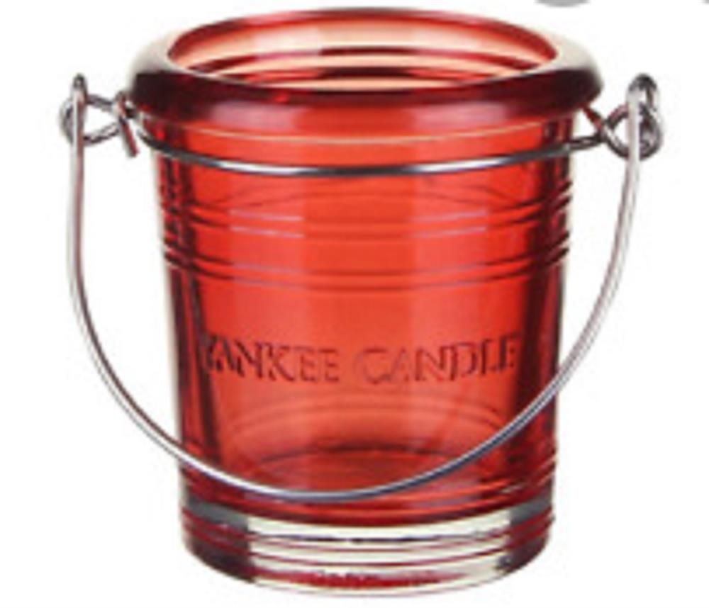 YANKEE BUCKET VOTIVE RUBY GLASS HOLDER (ITEM NO 136105) - 1