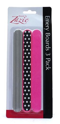 ZAZIE EMERY BOARDS 3PK POLKA DOTS - 1PK