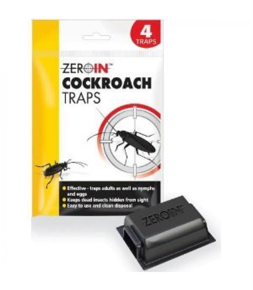 ZEROIN COCKROACH TRAPS - 4 TRAPS