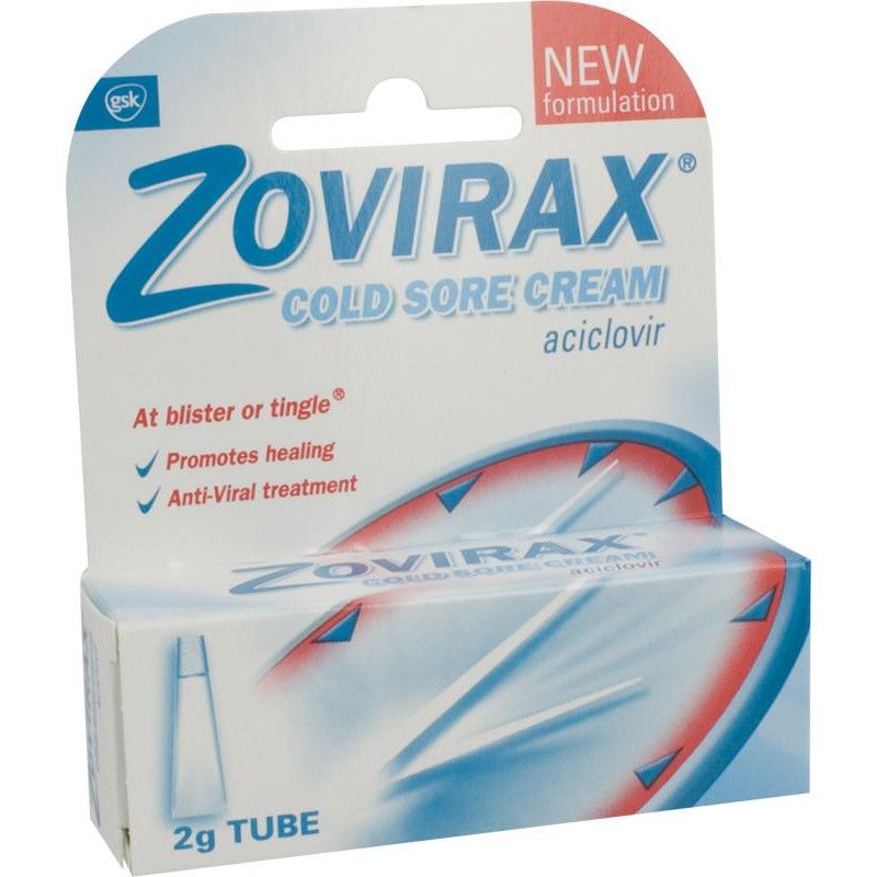 ZOVIRAX CREAM TUBE COLD SORE TREATMENT - TUBE -ACICLOVIR - 2 G